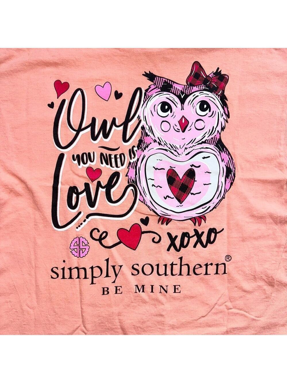 EUC Women’s Large Simply Southern SS Graphic Owl TShirt